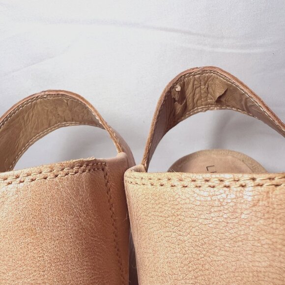 Lucky Brand-LK Saudra Boot-Women's Leather-8 1/2 M-Tanish Camel-Wood 3 1/2" Heel - Picture 16 of 16